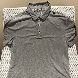 Walter Hagen Men's Gray Striped Polo Shirt - Size XL